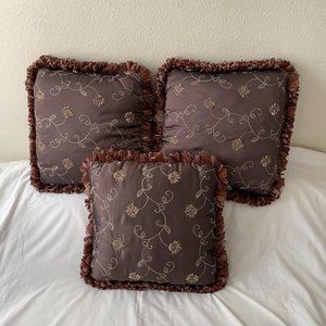 Decorative Throw Pillow Set of 3 Excellent Condition